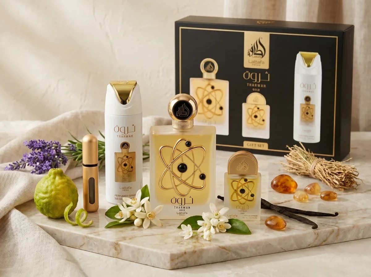 Lattafa Tharwah Gold Gift Set Gift set 100 ml miniatura 2